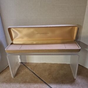 Vintage Sanger Harris Beige Velveteen Watch/Bracelet Presentation Jewelry Case